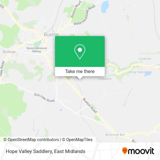 How to get to Hope Valley Saddlery in East Midlands by bus or train?