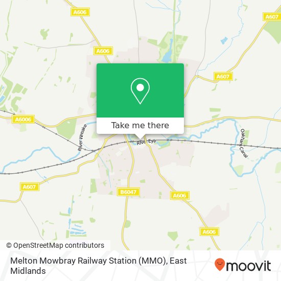 Melton Mowbray Railway Station (MMO) map
