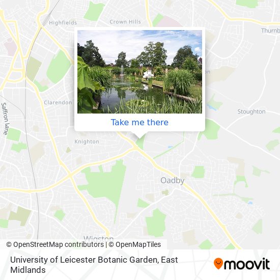 University of Leicester Botanic Garden map