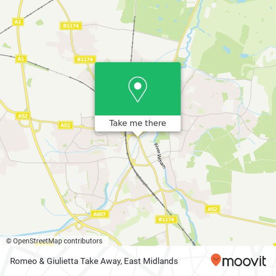 Romeo & Giulietta Take Away map