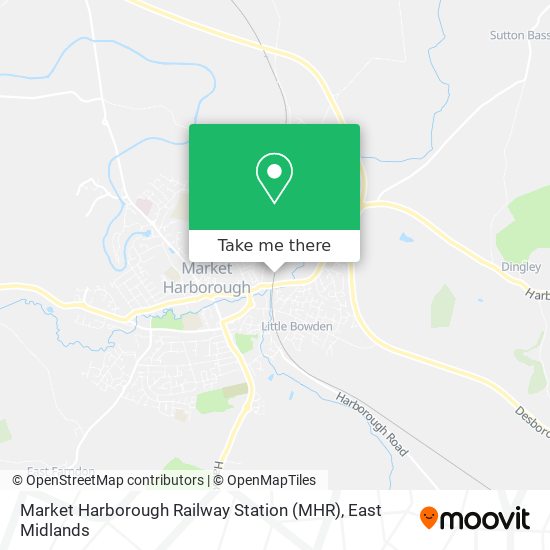 Market Harborough Railway Station (MHR) map