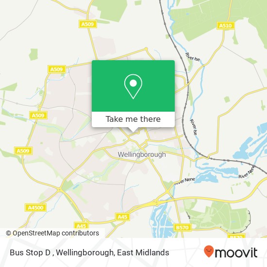 Bus Stop D , Wellingborough map