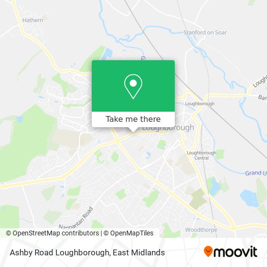 Ashby Road Loughborough map