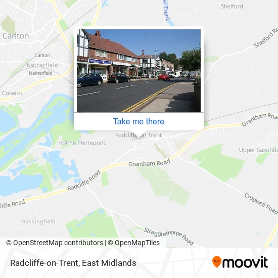 Radcliffe-on-Trent map