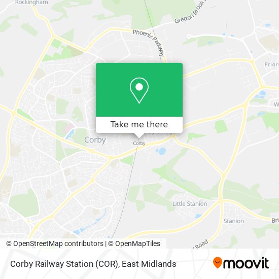 Corby Railway Station (COR) map