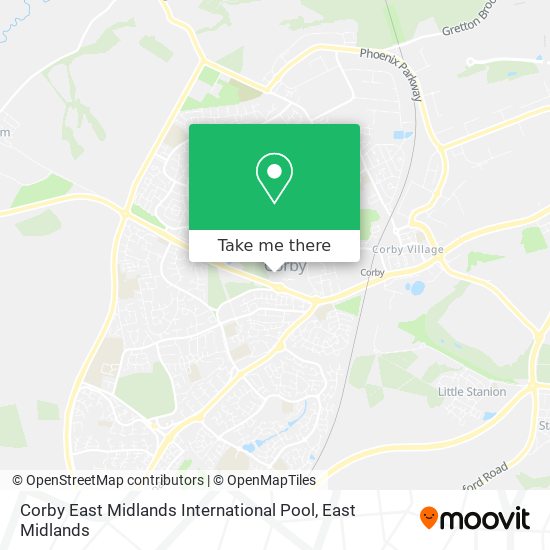 Corby East Midlands International Pool map