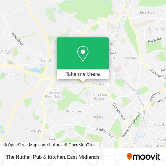 The Nuthall Pub & Kitchen map