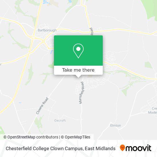 Chesterfield College Clown Campus map