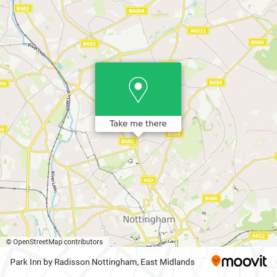 Park Inn by Radisson Nottingham map