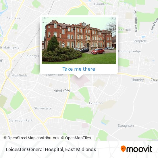 Leicester General Hospital map