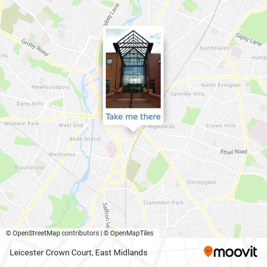 Leicester Crown Court map