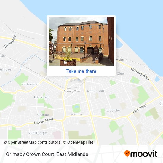 Grimsby Crown Court map