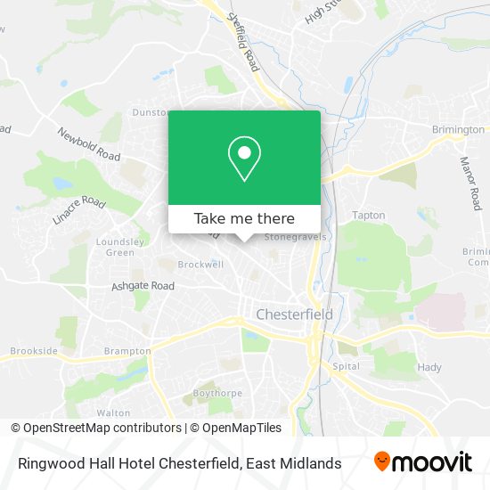 Ringwood Hall Hotel Chesterfield map