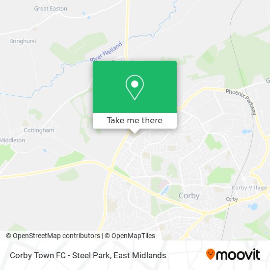 Corby Town FC - Steel Park map