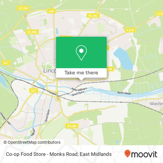 Co-op Food Store - Monks Road map