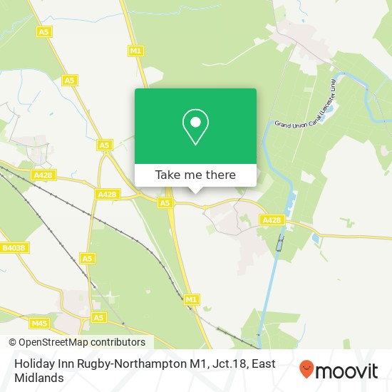 Holiday Inn Rugby-Northampton M1, Jct.18 map