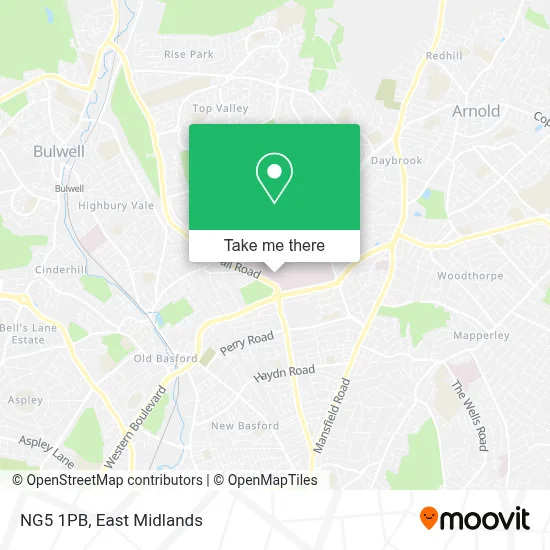 How to Get to NG5 1PB in Nottingham by Bus, Light Rail or Train?