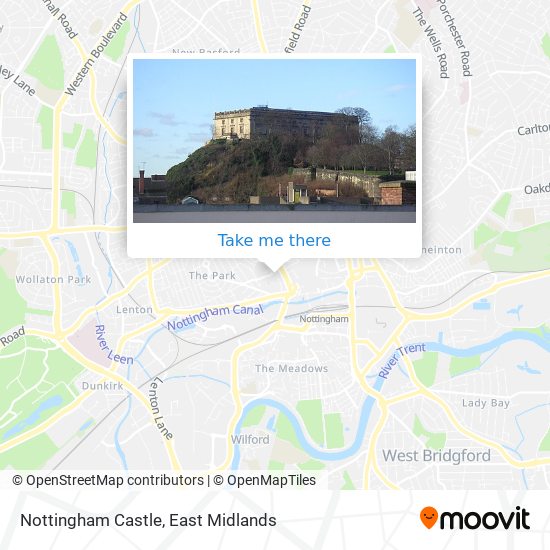 Nottingham Castle map