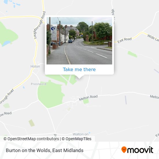 Burton on the Wolds map