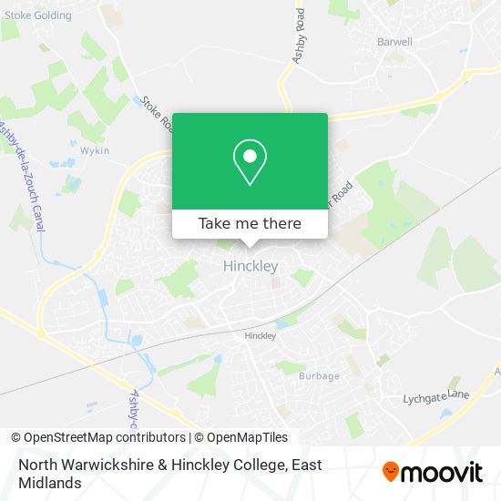 North Warwickshire & Hinckley College map