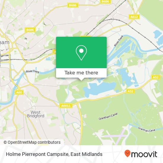 Holme Pierrepont Campsite map