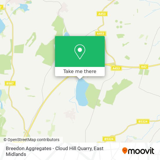 Breedon Aggregates - Cloud Hill Quarry map