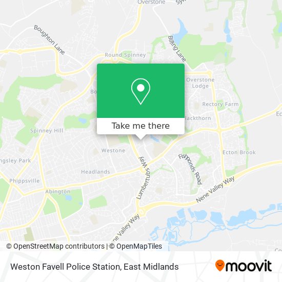 Weston Favell Police Station map