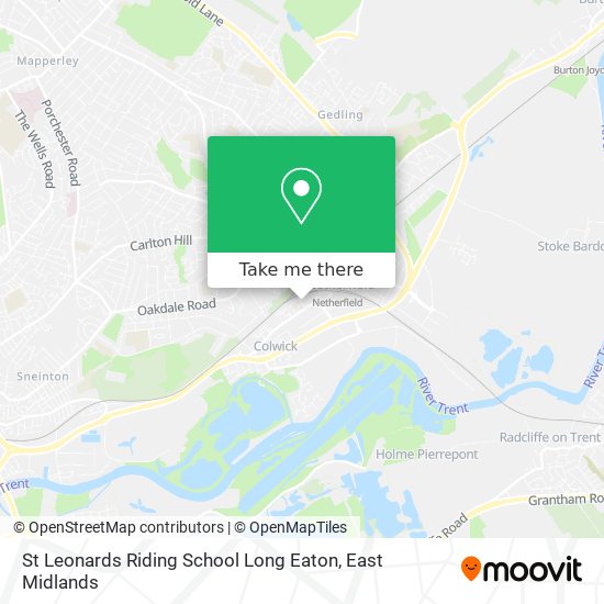 St Leonards Riding School Long Eaton map