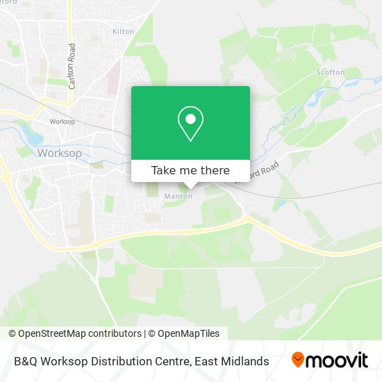 B&Q Worksop Distribution Centre map