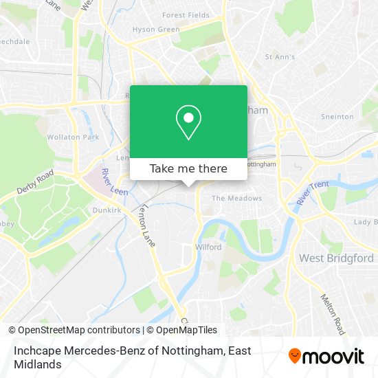 Inchcape Mercedes-Benz of Nottingham map