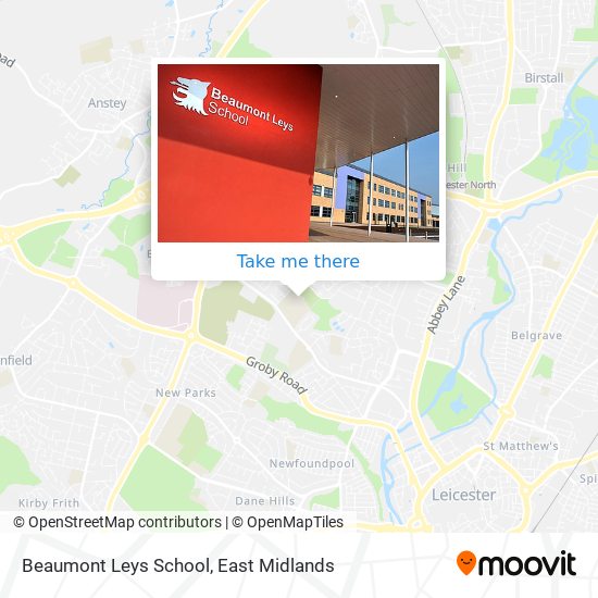Beaumont Leys School map