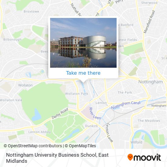 Nottingham University Business School map