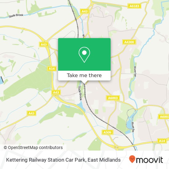 Kettering Railway Station Car Park map