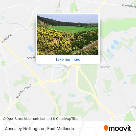 Annesley, Nottingham map