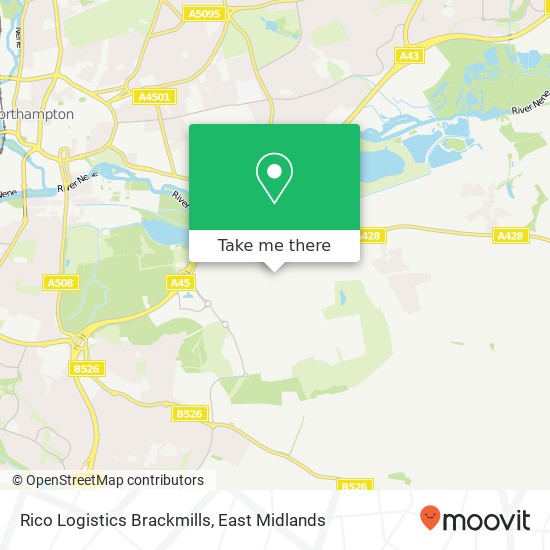 Rico Logistics Brackmills map