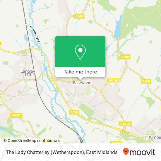 The Lady Chatterley (Wetherspoon) map