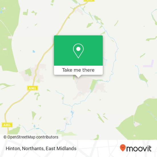 Hinton, Northants map