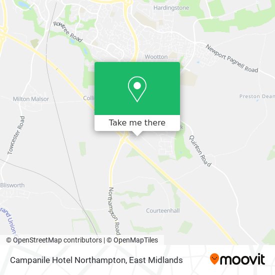 Campanile Hotel Northampton map