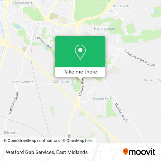 Watford Gap Services map