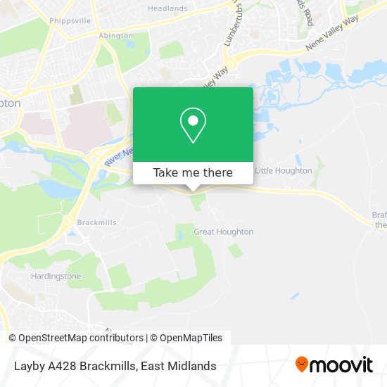 Layby A428 Brackmills map