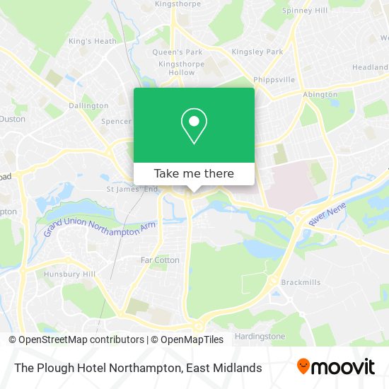 The Plough Hotel  Northampton map