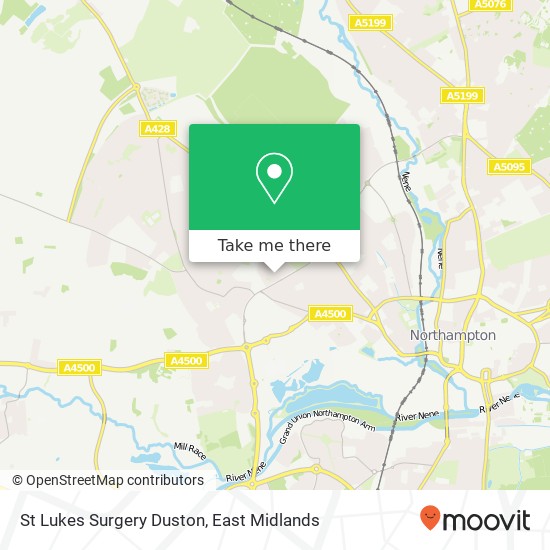 St Lukes Surgery Duston map