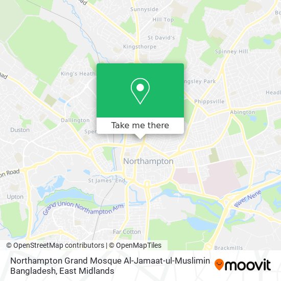 Northampton Grand Mosque Al-Jamaat-ul-Muslimin Bangladesh map