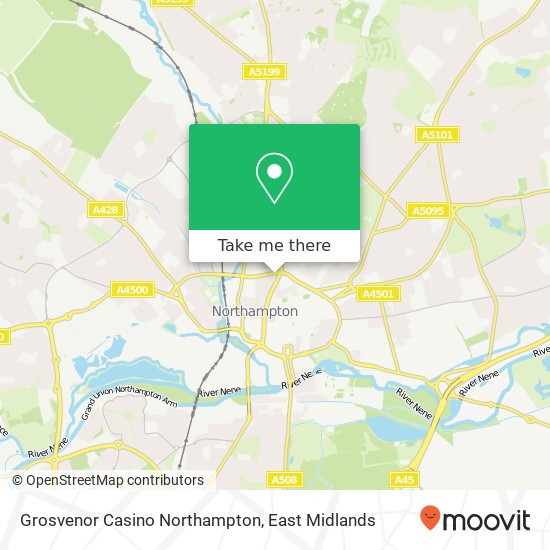 Grosvenor Casino Northampton map