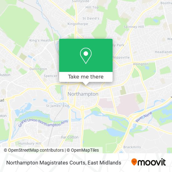 Northampton Magistrates Courts map