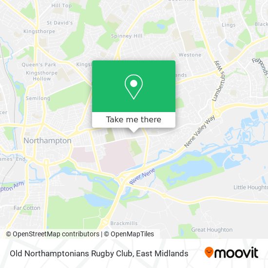 Old Northamptonians Rugby Club map