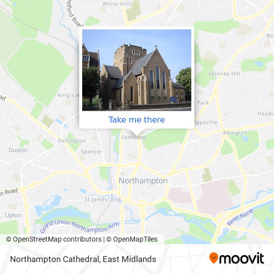 Northampton Cathedral map