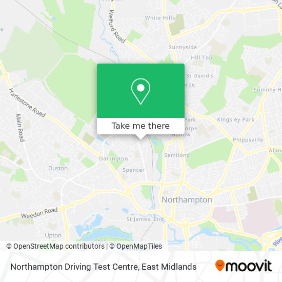 Northampton Driving Test Centre map