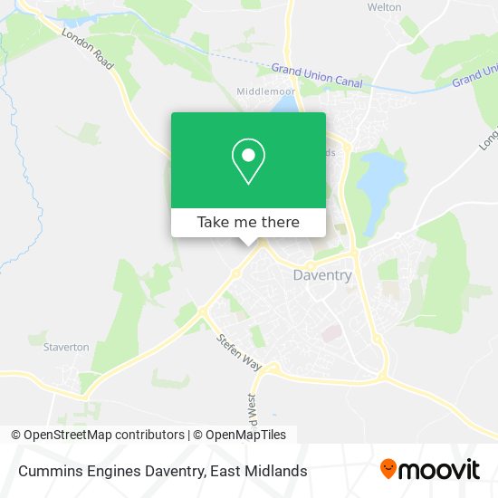 Cummins Engines Daventry map
