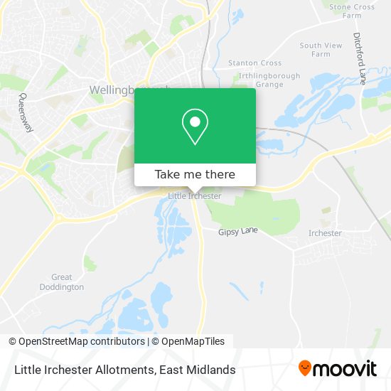Little Irchester Allotments map
